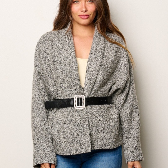 WOMEN'S BELTED JACKET - Picture 1 of 4
